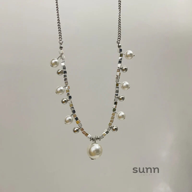 Miroslava Pearl Pendant Necklace
