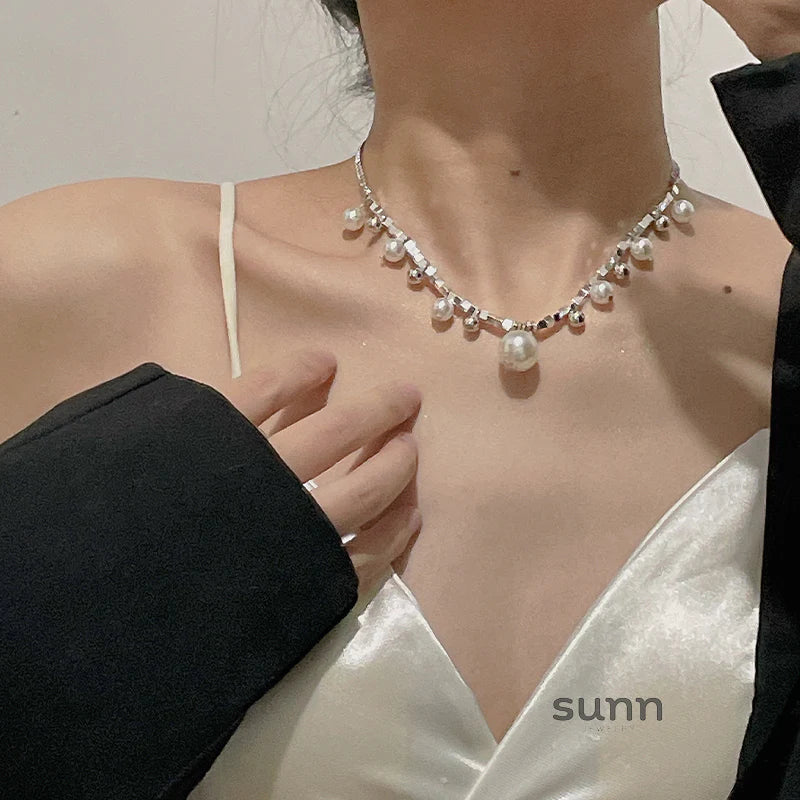 Miroslava Pearl Pendant Necklace