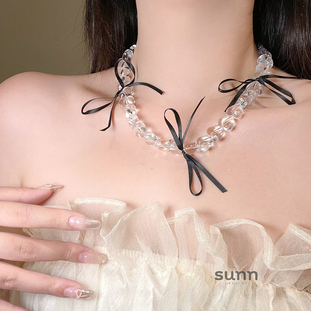 Miryam Crystal Bow Choker [8WV6PHNW]