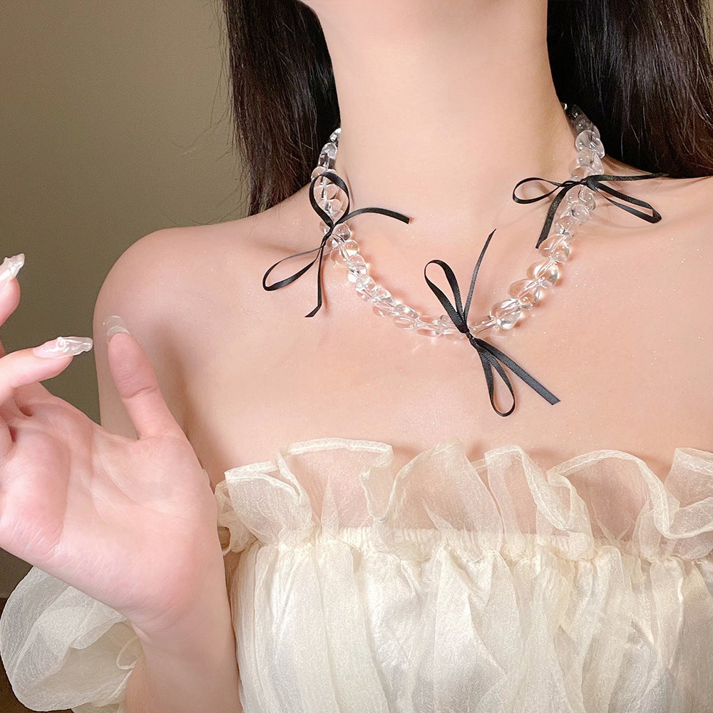 Miryam Crystal Bow Choker [0CL16RAH]