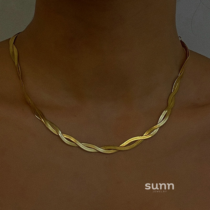 Miryam Gold Geometric Chain Necklace [37LYFA89]