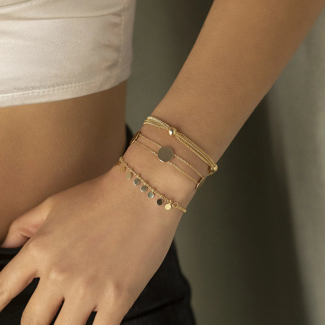 Mischa Gold Layered Bracelet Set