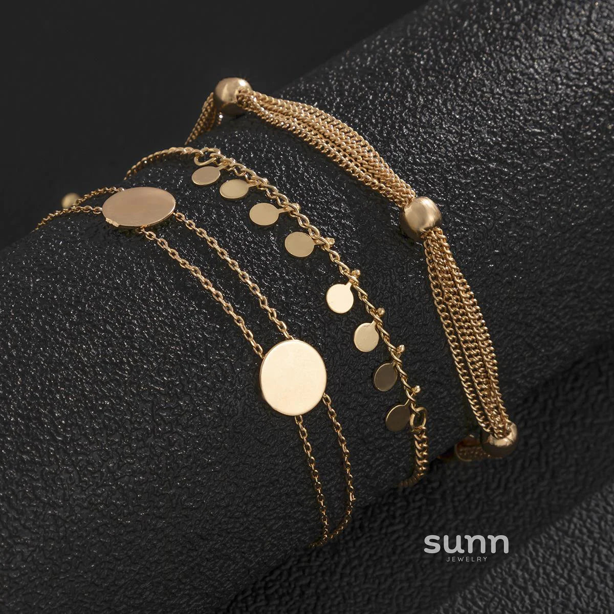 Mischa Gold Layered Bracelet Set