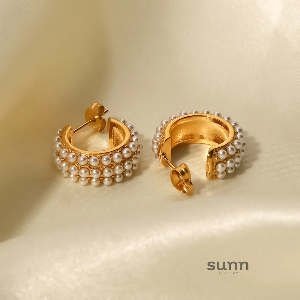 Mischa Pearl Hoop Earrings