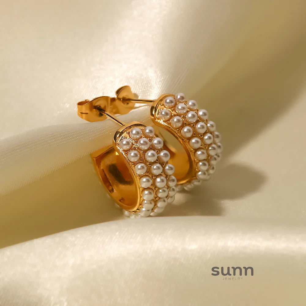 Mischa Pearl Hoop Earrings