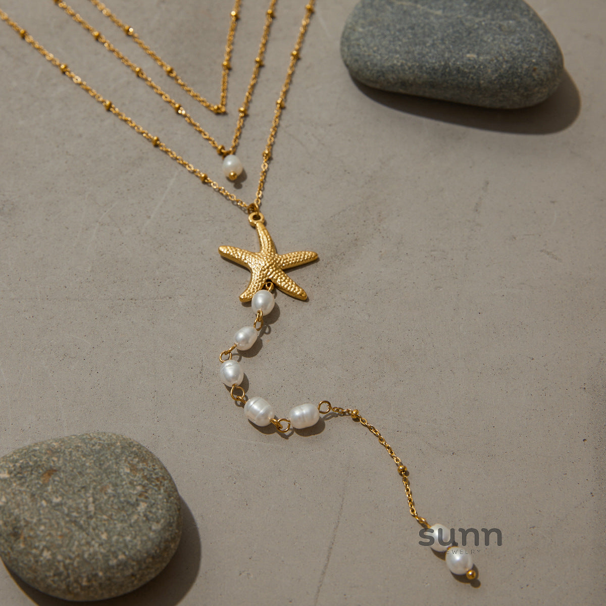 Mishka Pearl Starfish Necklace [G6N4Z86D]