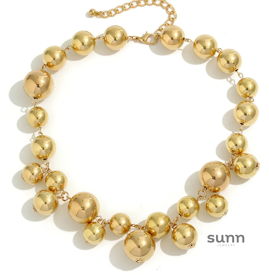 Misty Bold Bead Choker Necklace