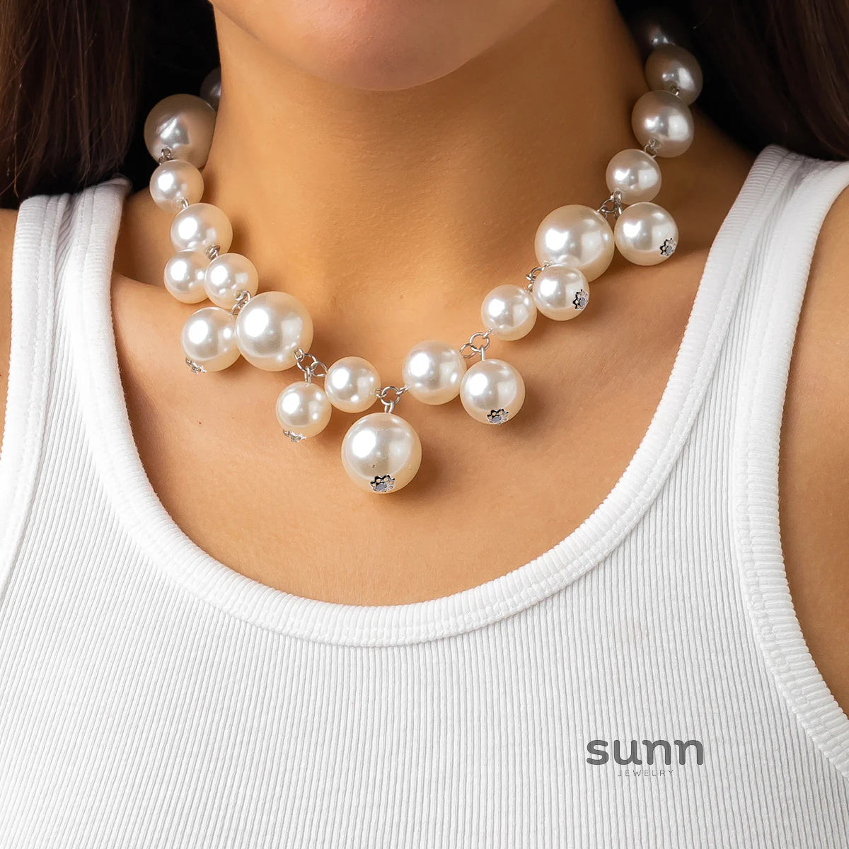 Misty Bold Bead Choker Necklace