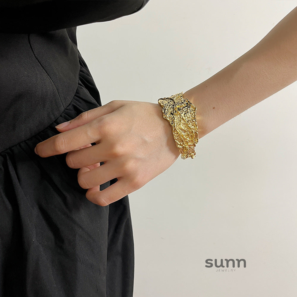 Monae Asymmetric Textured Bracelet [Y6ISW28H]