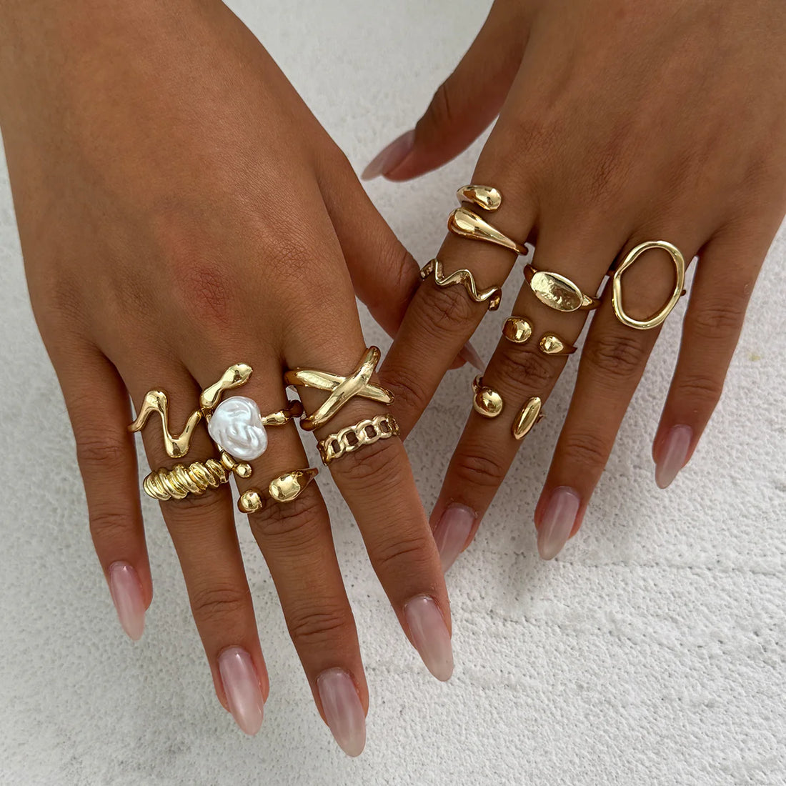 Moriah Irregular Stackable Ring Set