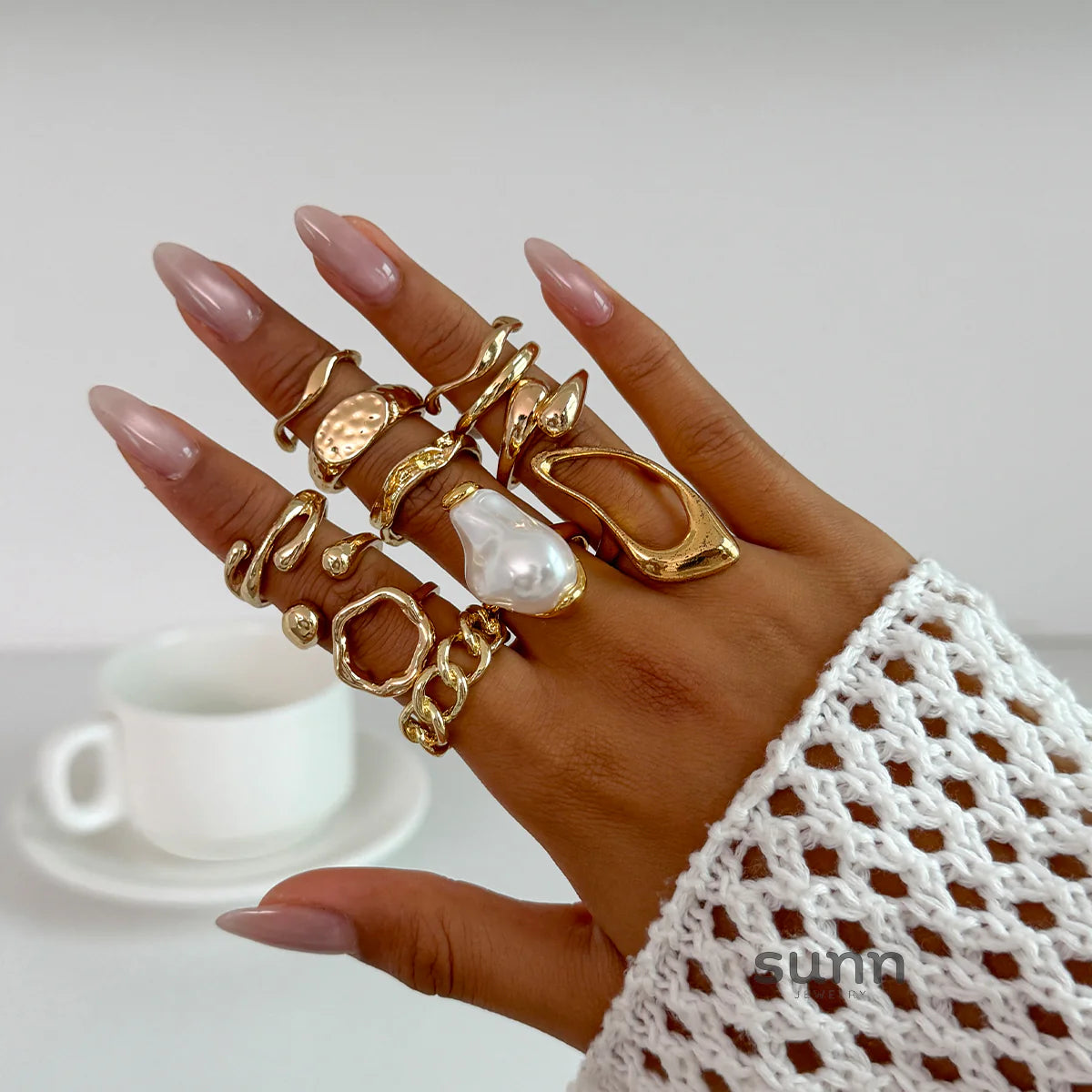 Moriah Irregular Stackable Ring Set
