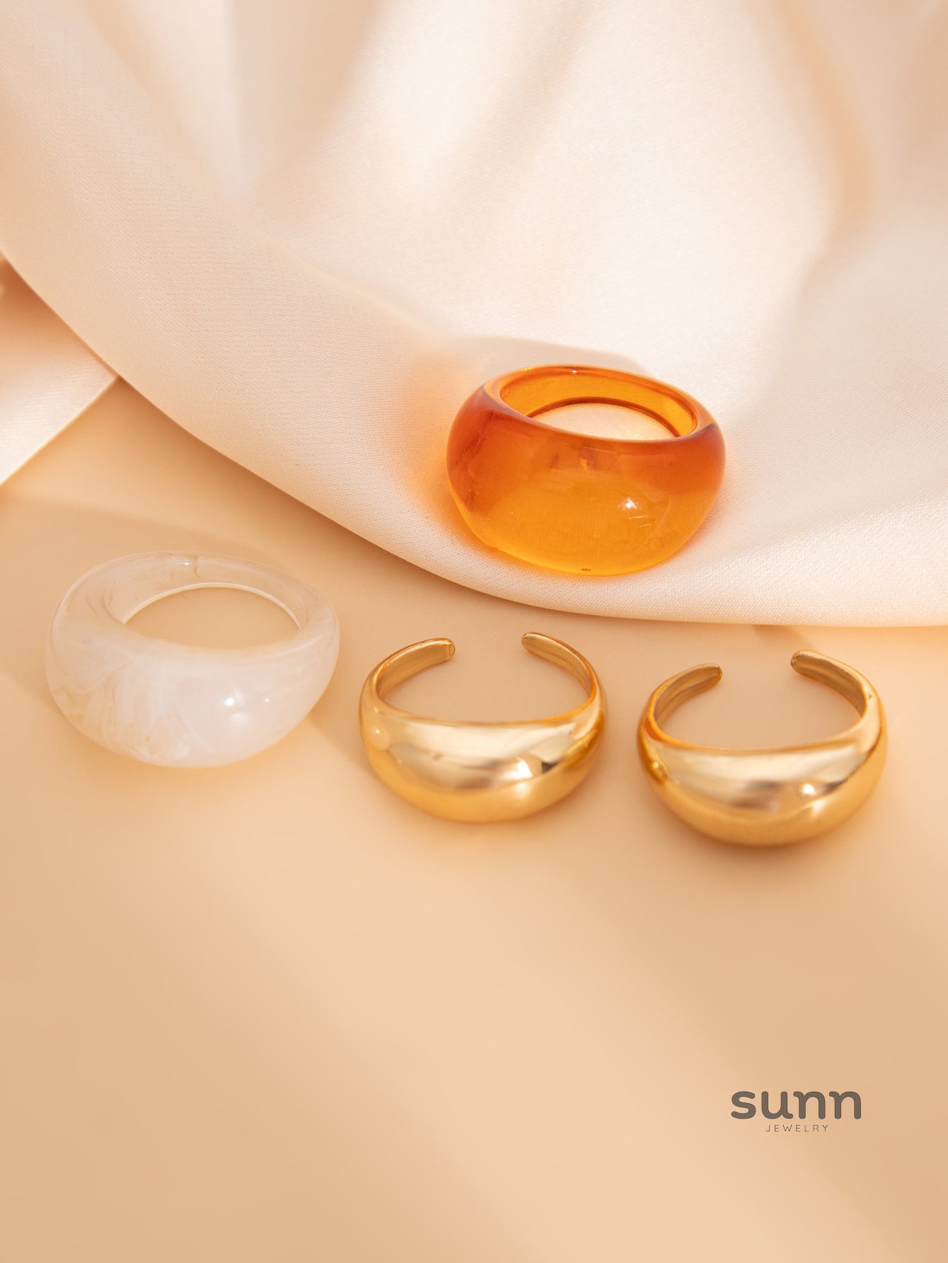 Mulan Glazed Geometric Rings [AEJY42W1]