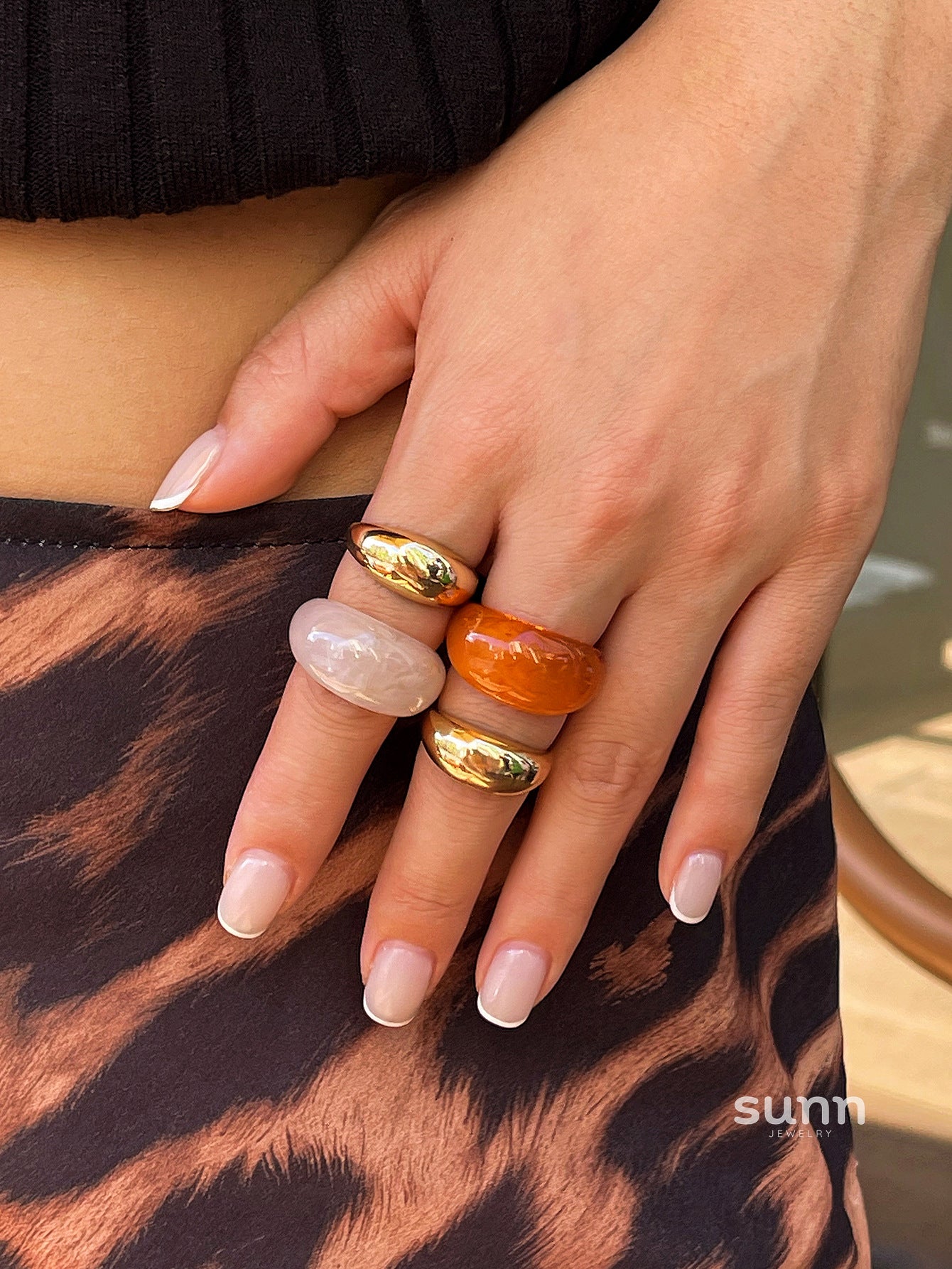 Mulan Glazed Geometric Rings [1LSBLHTA]