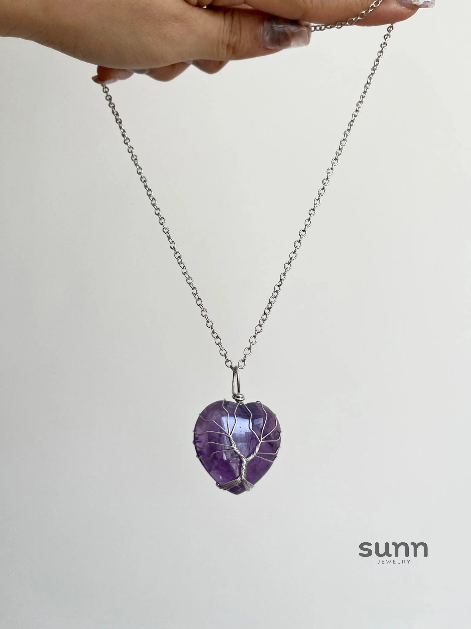 Mulan Shattered Crystal Heart Necklace