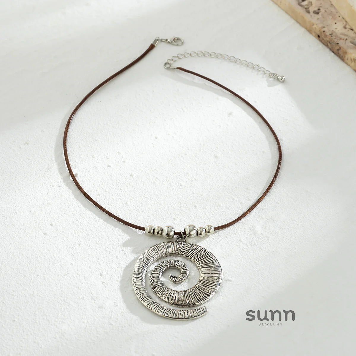Muna Spiral Cord Necklace