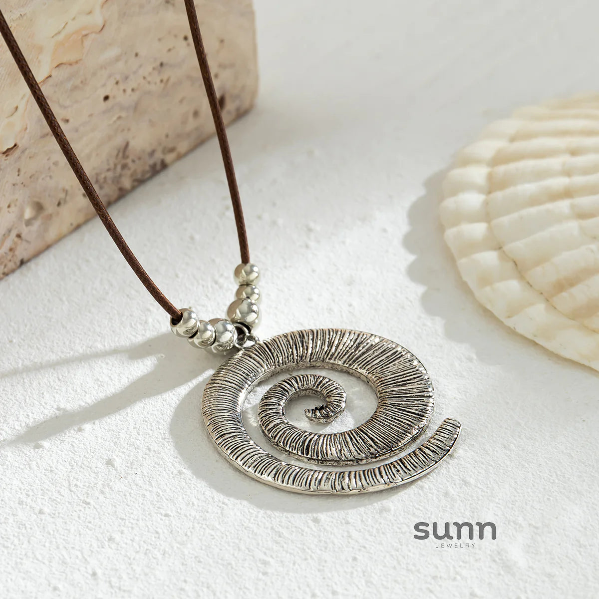 Muna Spiral Cord Necklace