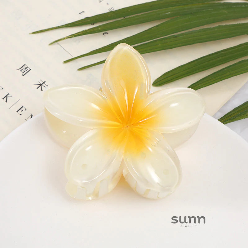 Myanna Gradient Floral Claw Clip