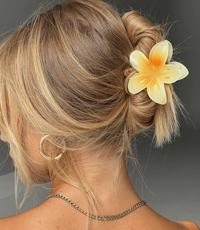 Myanna Gradient Floral Claw Clip
