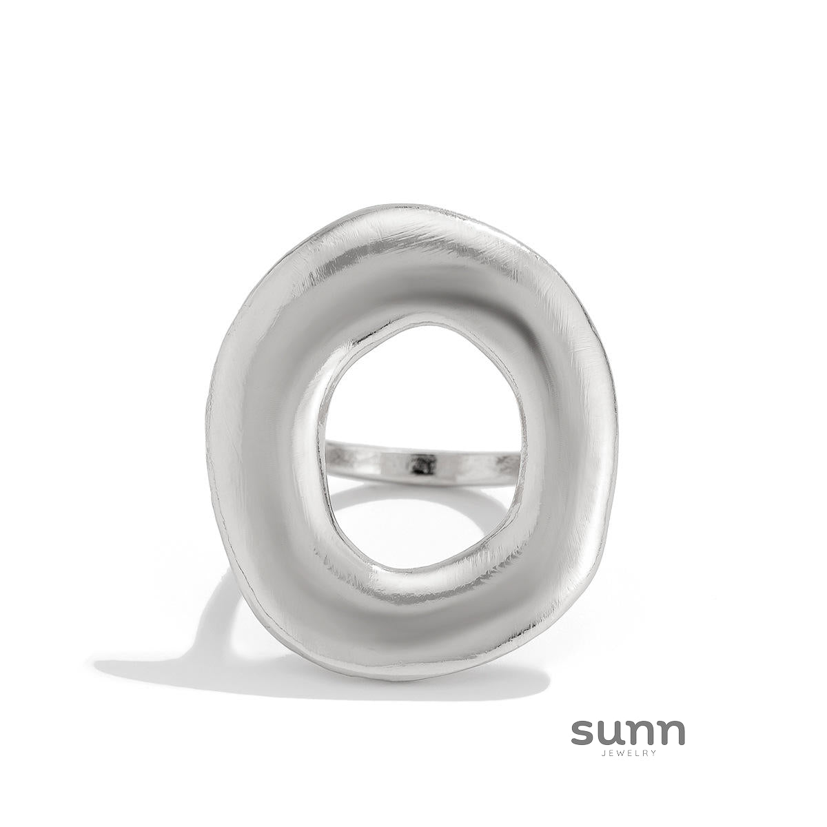 Myiah Asymmetrical Pearl Open Ring [RWB6UG23]
