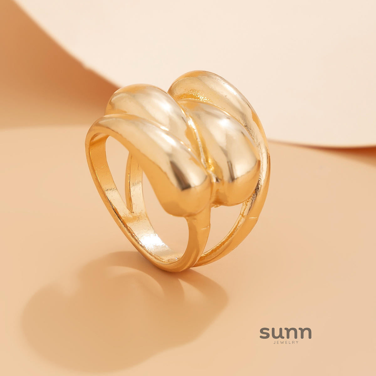 Myiah Asymmetrical Pearl Open Ring [LS9OCQMG]