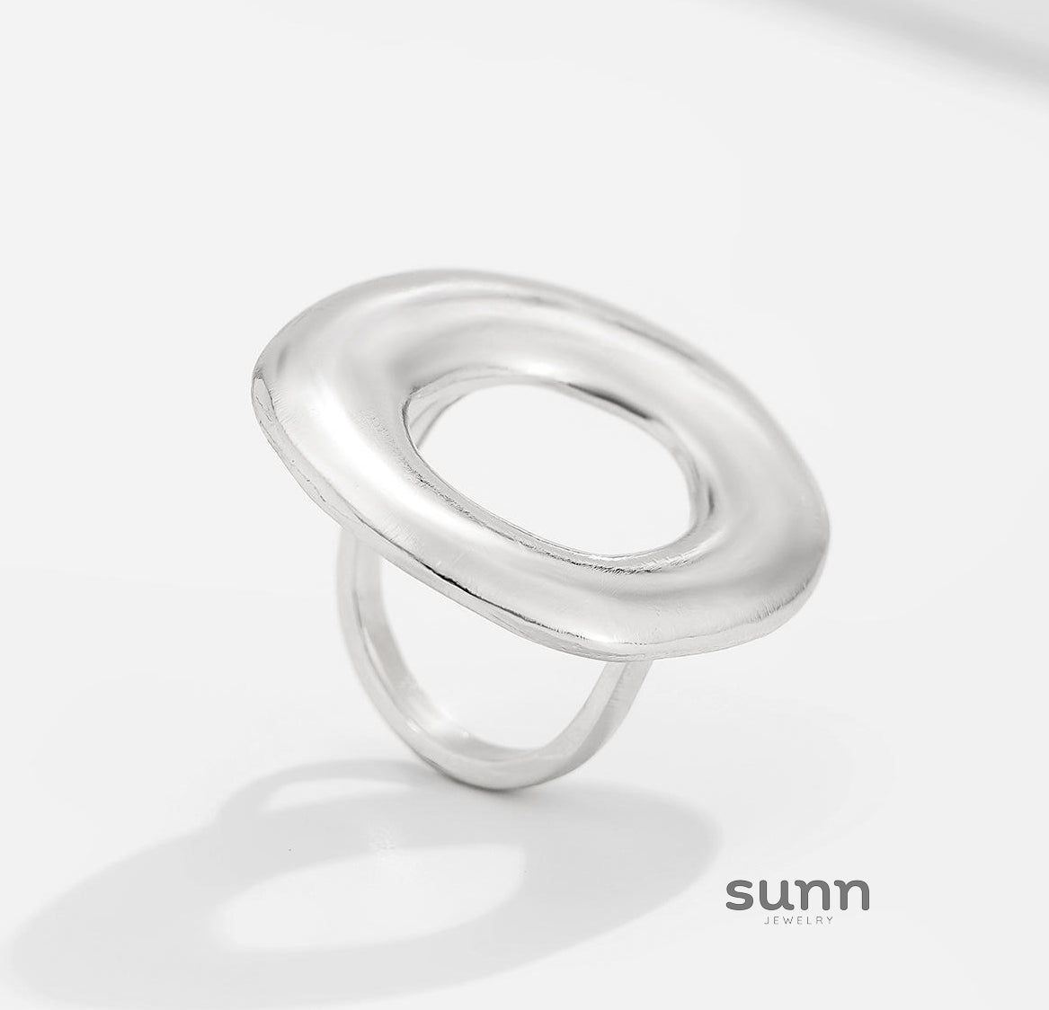 Myiah Asymmetrical Pearl Open Ring [Y5L3KNHJ]