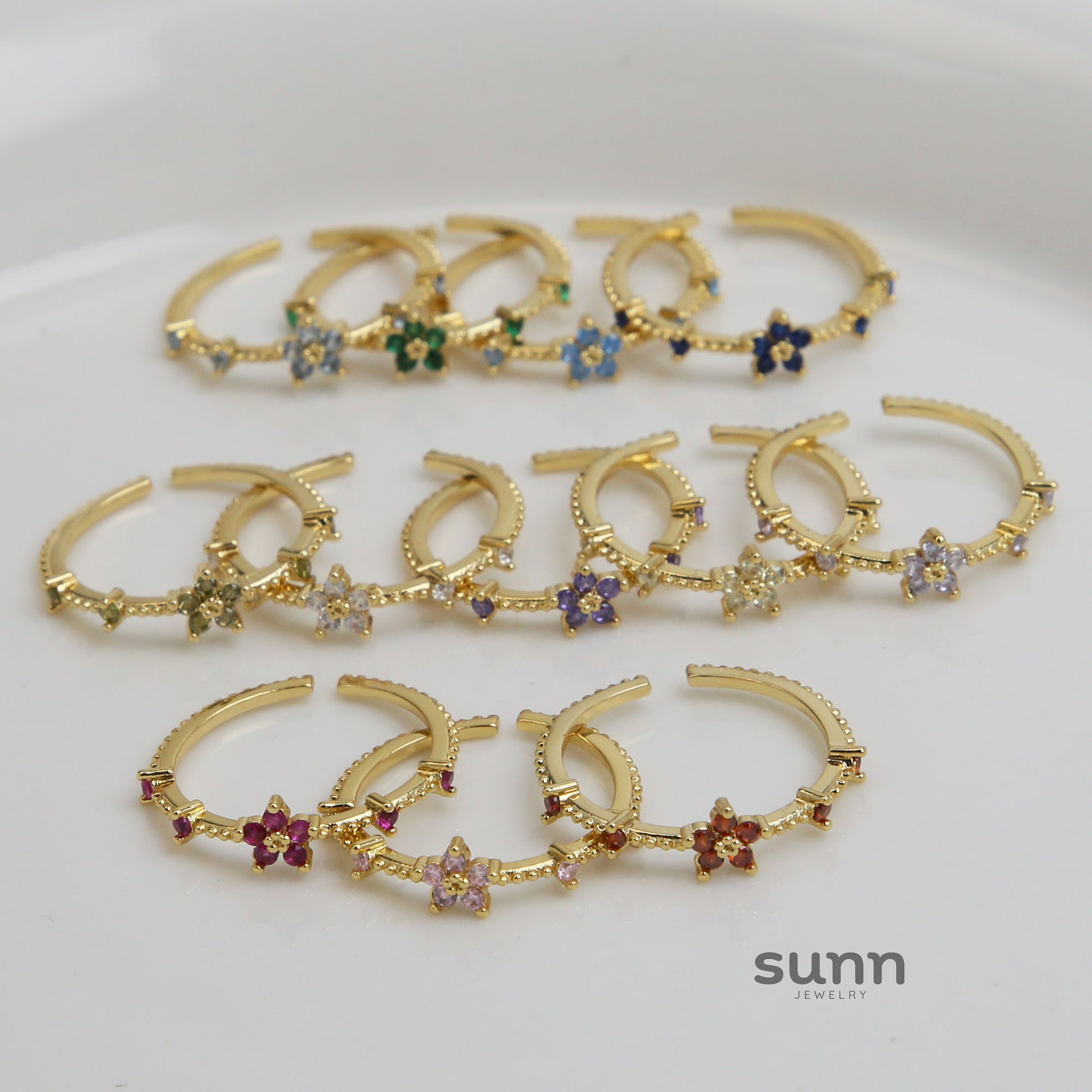 Mykah Floral Birthstone Ring [VFELG7PI]