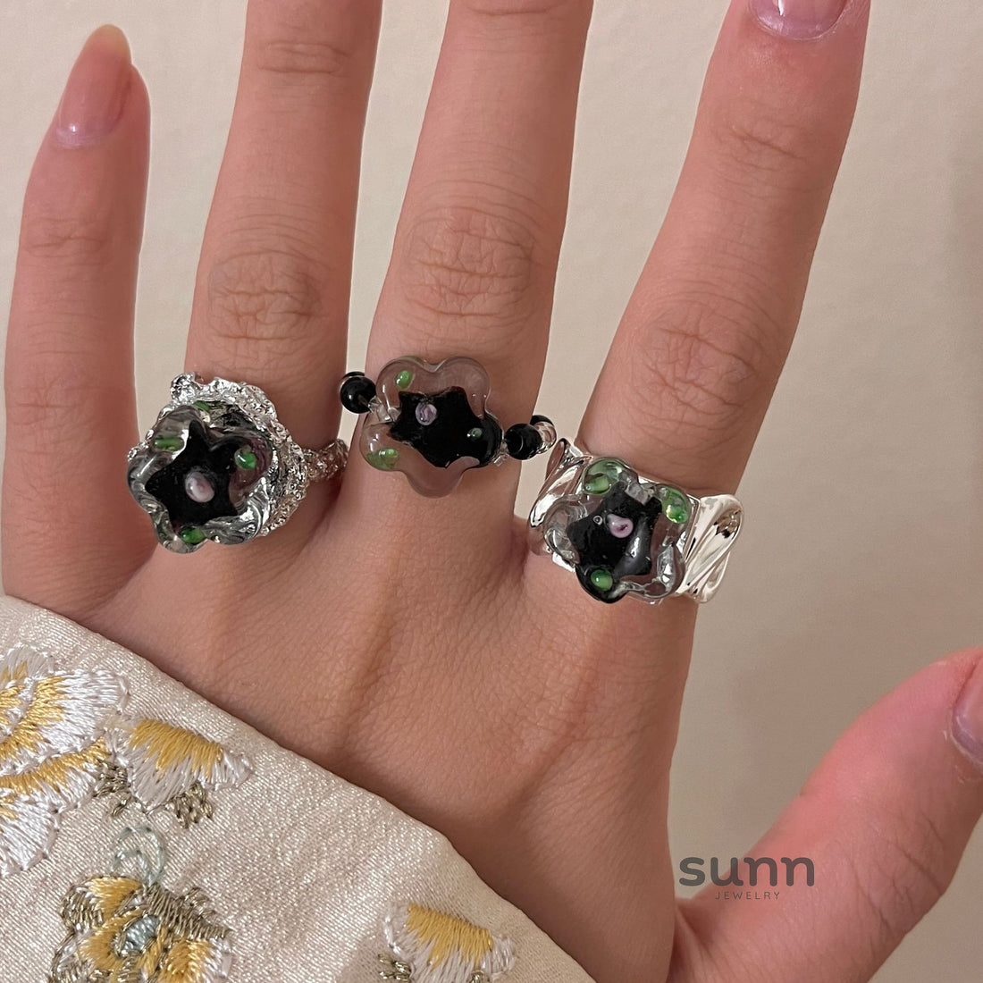 Myla Tourmaline Star Ring [3CBNUWKH]