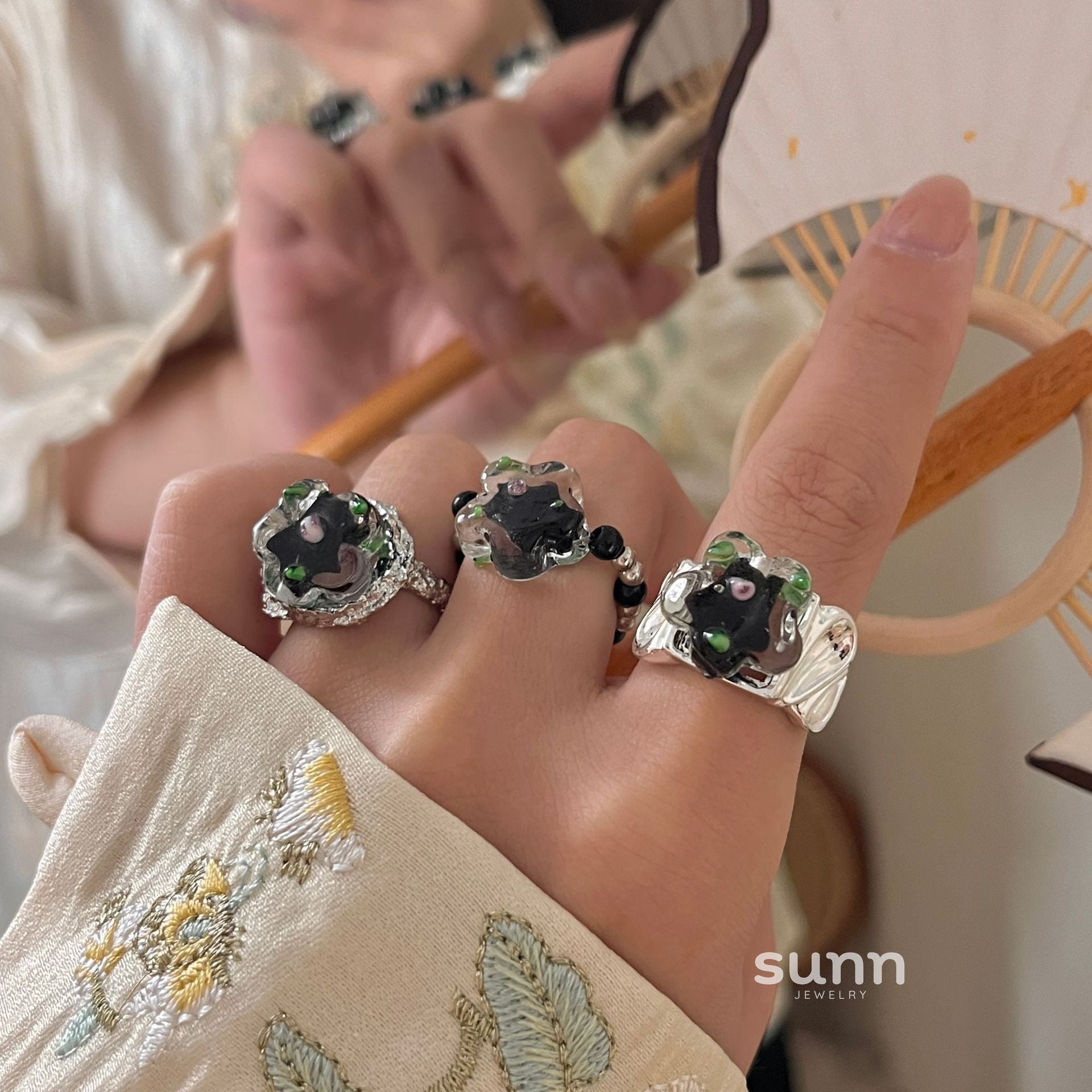 Myla Tourmaline Star Ring [NC7Q0L24]