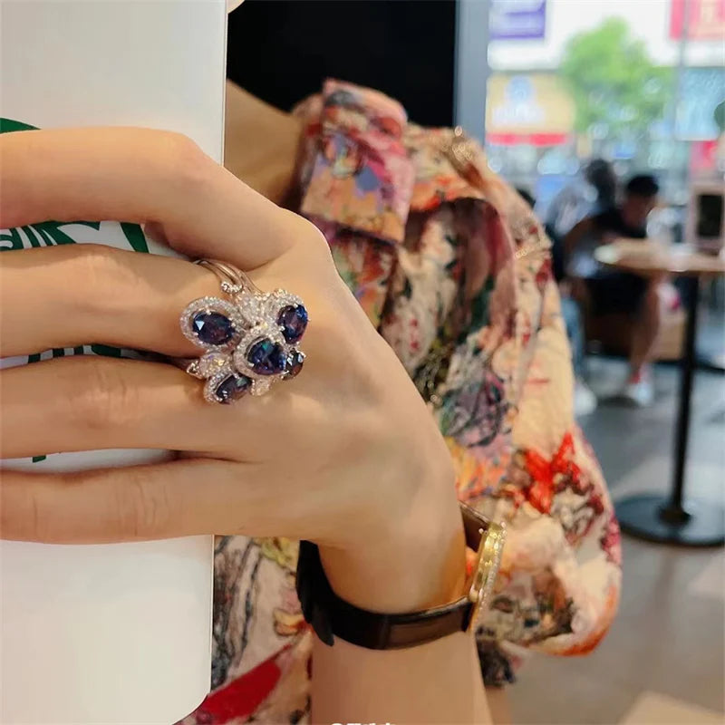 Myleigh Sapphire Bloom Ring