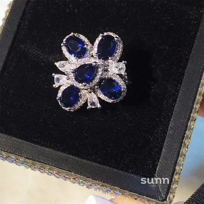 Myleigh Sapphire Bloom Ring