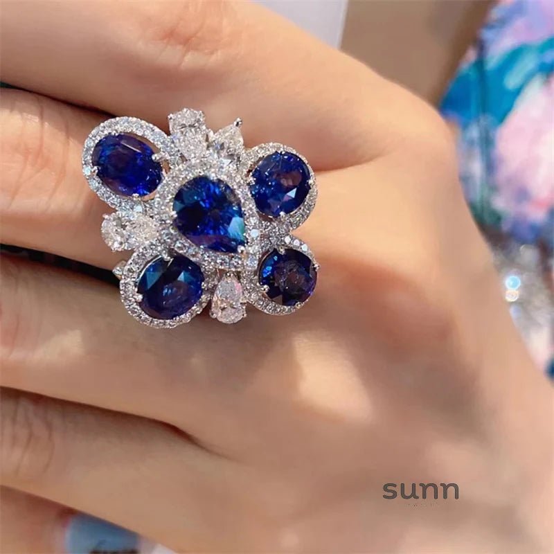 Myleigh Sapphire Bloom Ring
