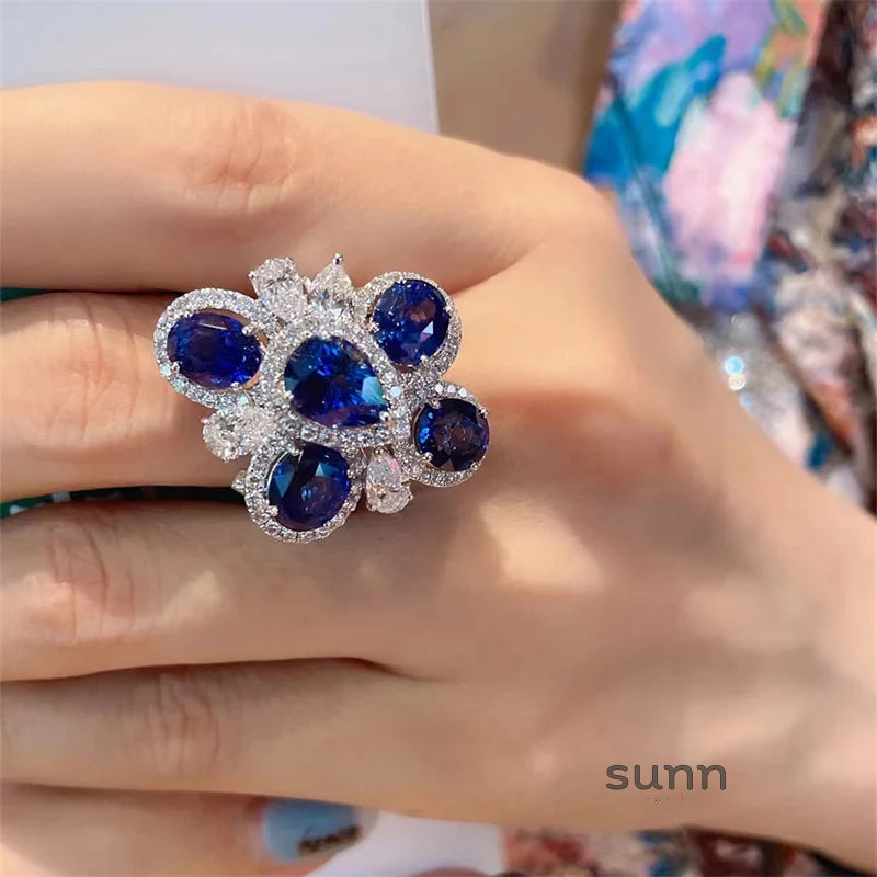 Myleigh Sapphire Bloom Ring