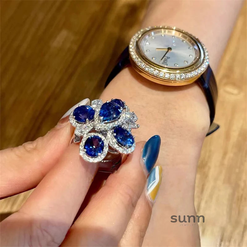 Myleigh Sapphire Bloom Ring