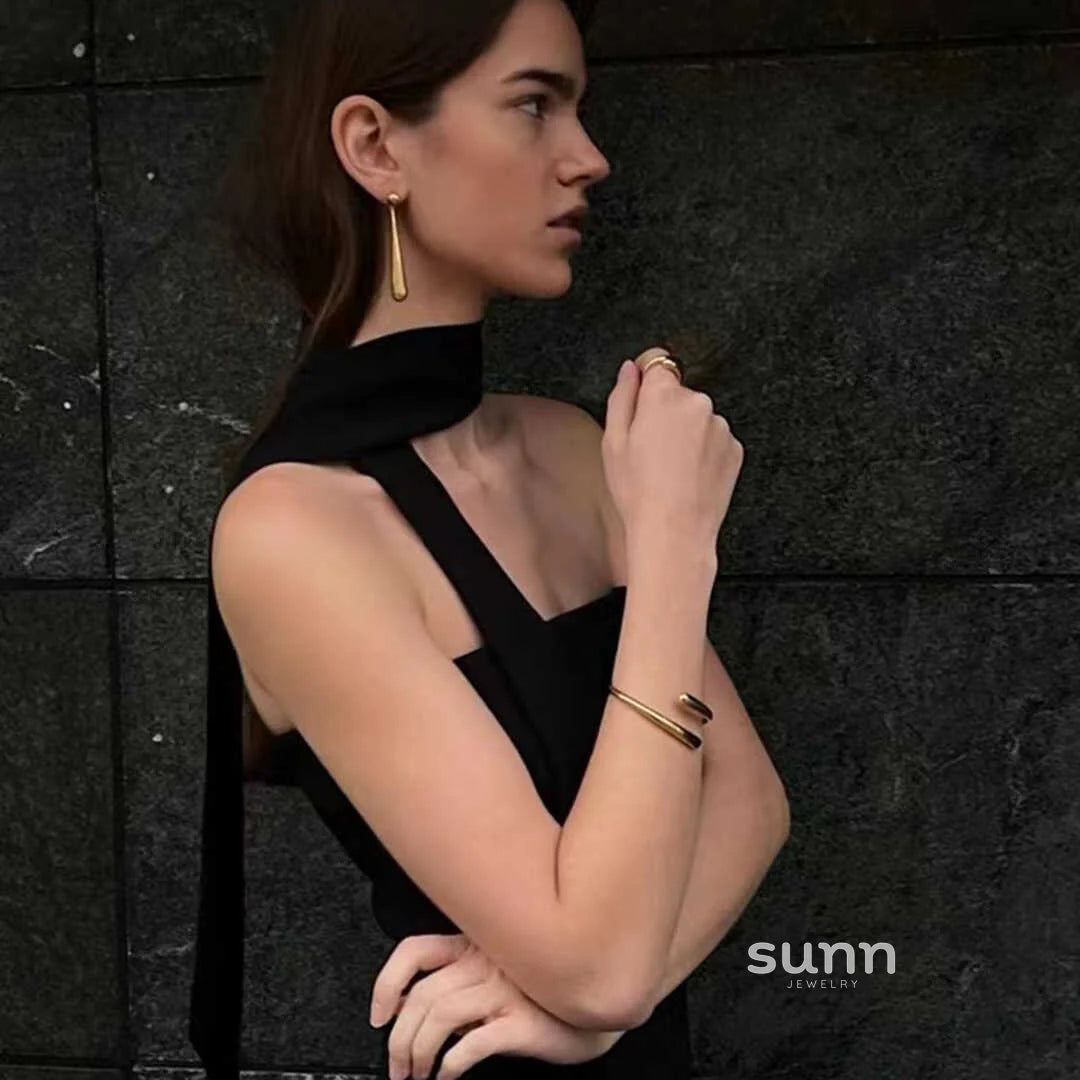 Myleigh Teardrop Open Cuff Bracelet