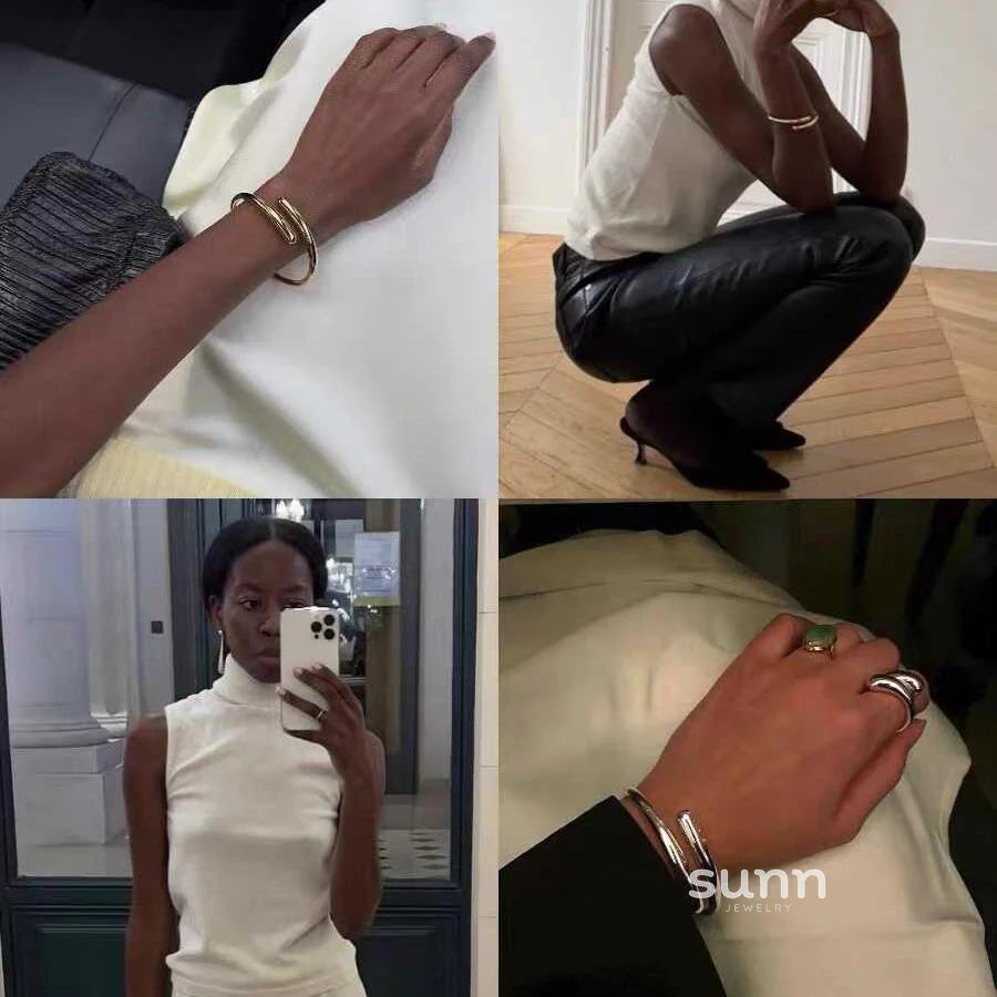 Myleigh Teardrop Open Cuff Bracelet