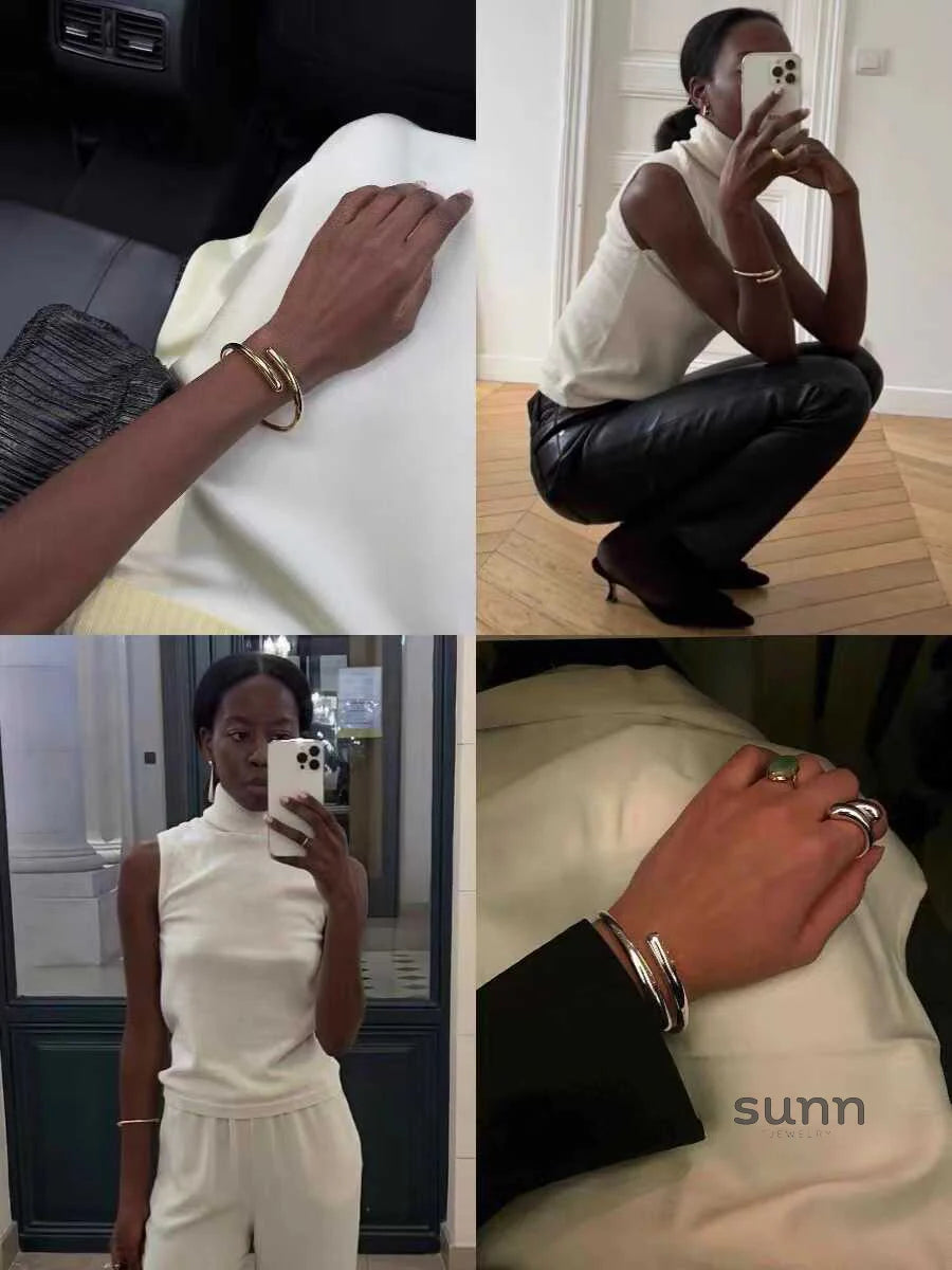 Myleigh Teardrop Open Cuff Bracelet