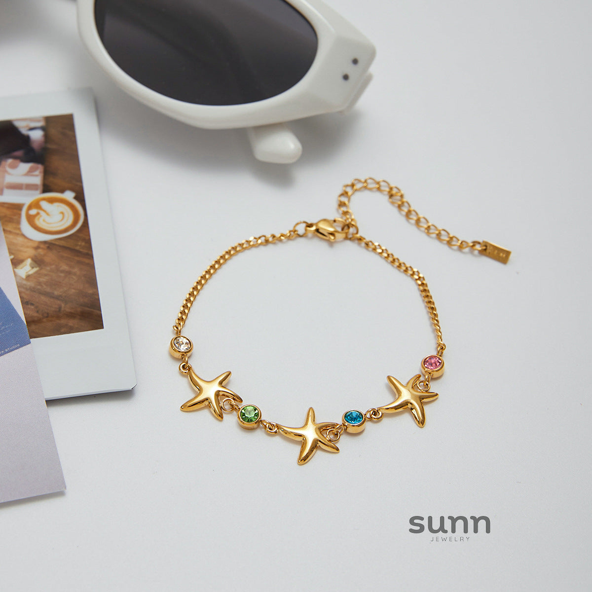 Myleigh Zircon Starfish Bracelet [QUD01ZPW]