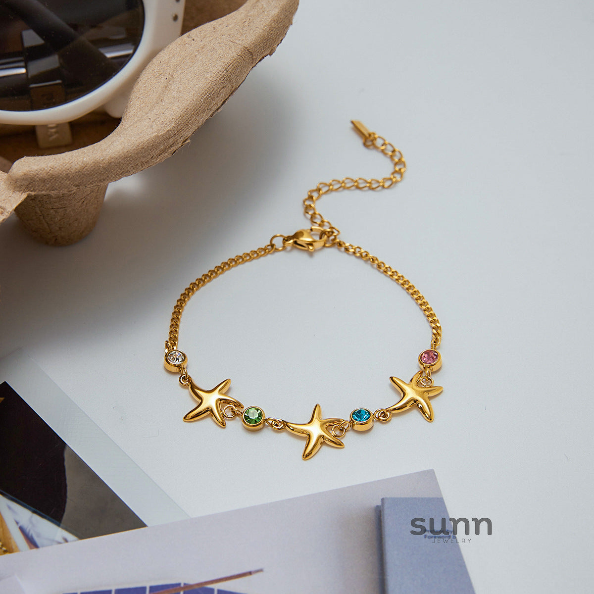 Myleigh Zircon Starfish Bracelet [WPLGPP02]
