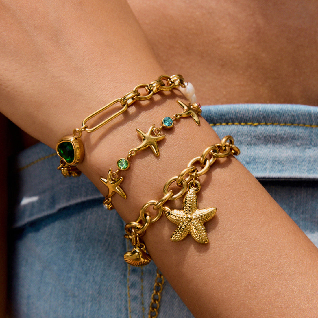 Myleigh Zircon Starfish Bracelet [TW1NLEA6]
