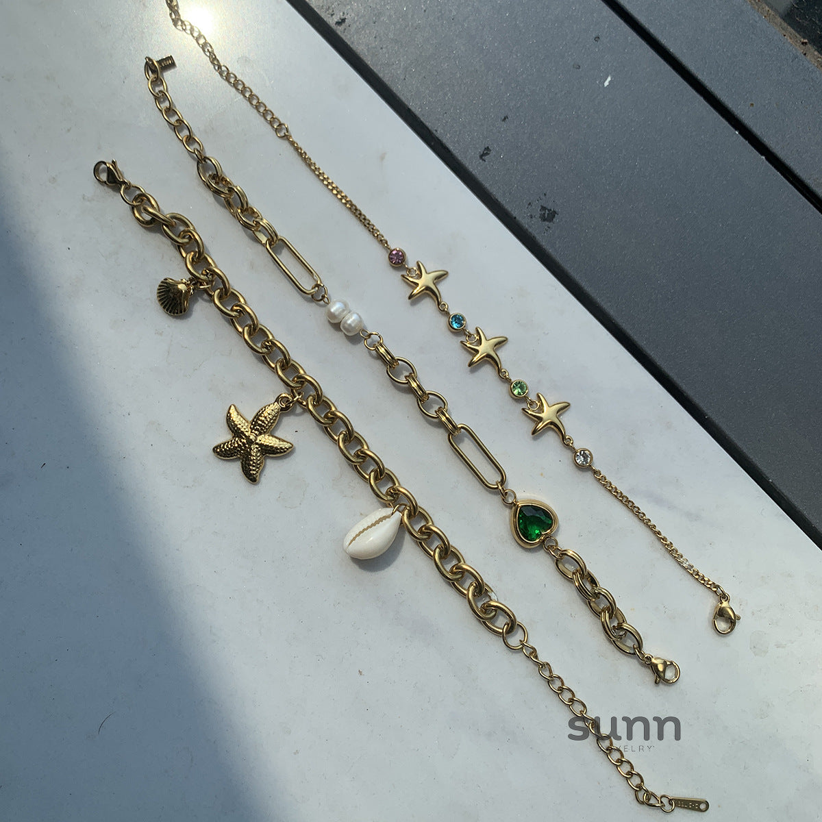 Myleigh Zircon Starfish Bracelet [MX5AO02B]