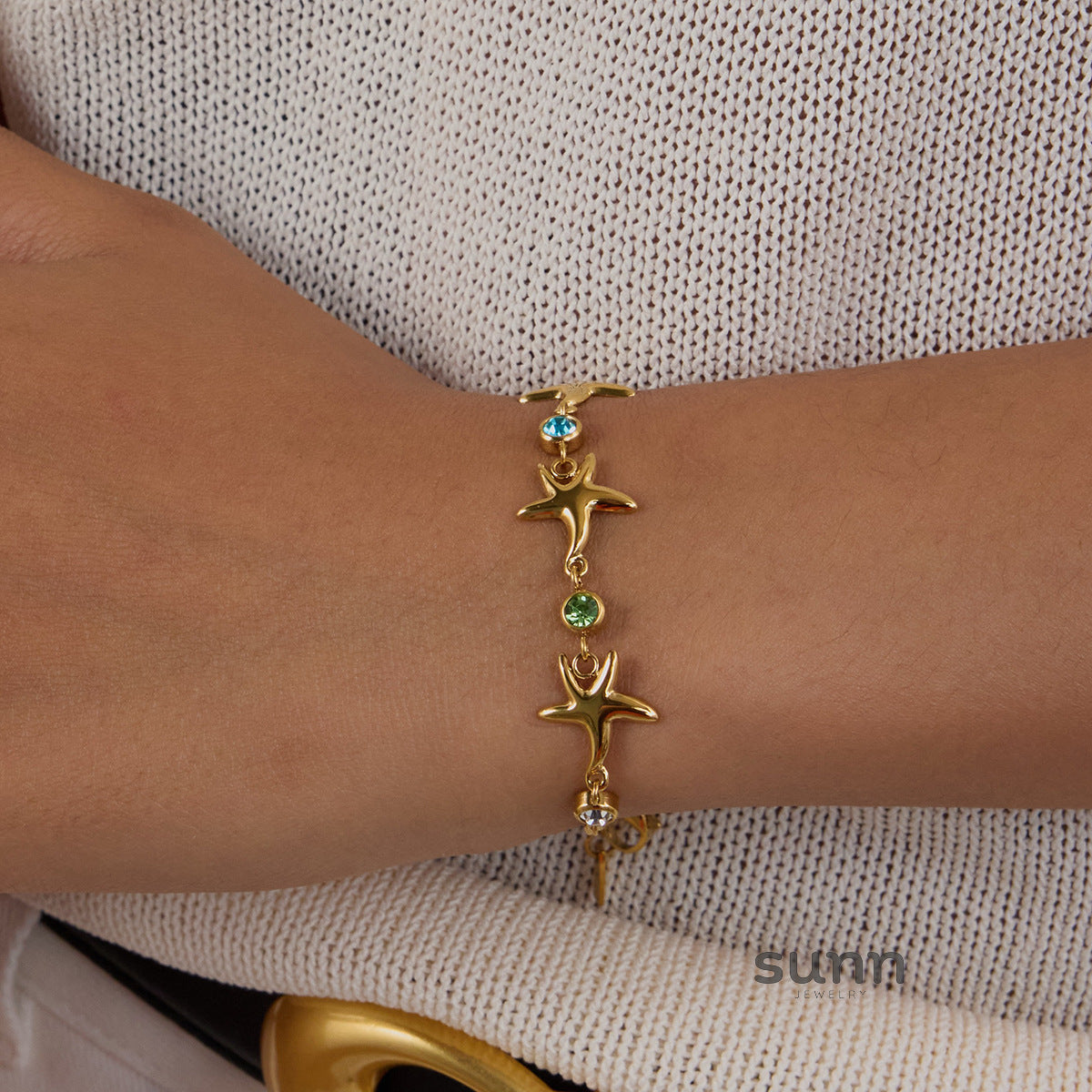 Myleigh Zircon Starfish Bracelet [3TFEE9R9]