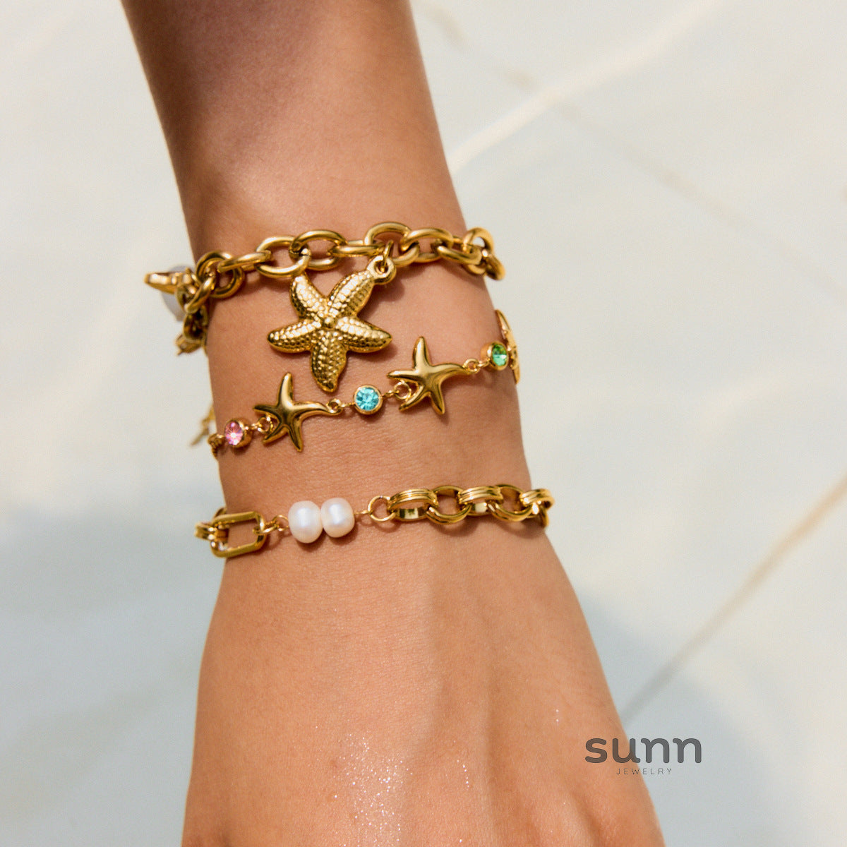 Myleigh Zircon Starfish Bracelet [A7KMBYD6]