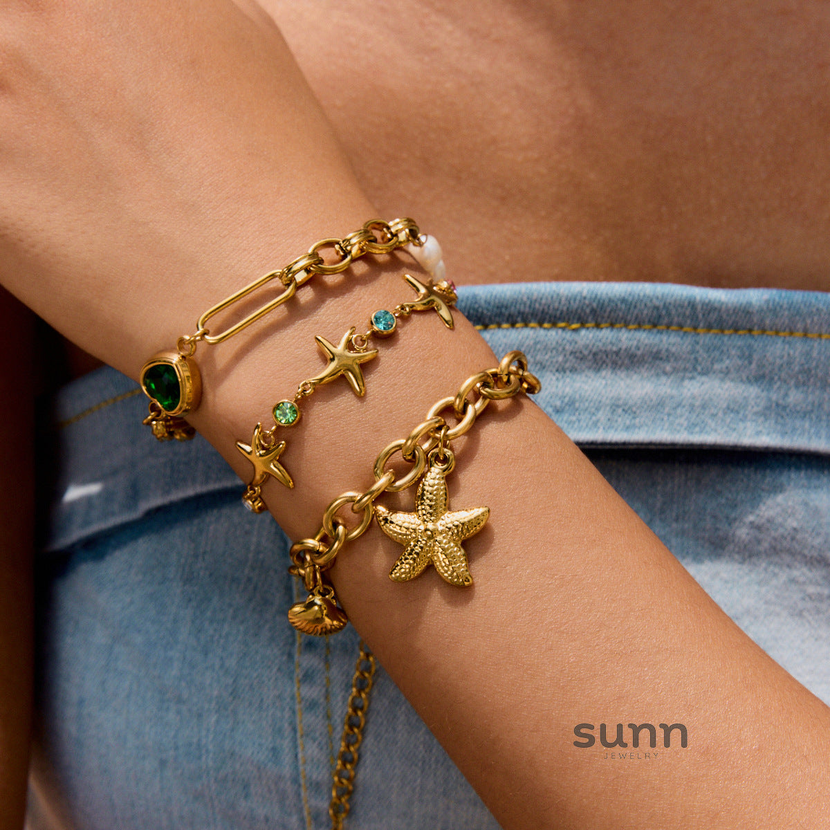Myleigh Zircon Starfish Bracelet [SU7QNNQS]