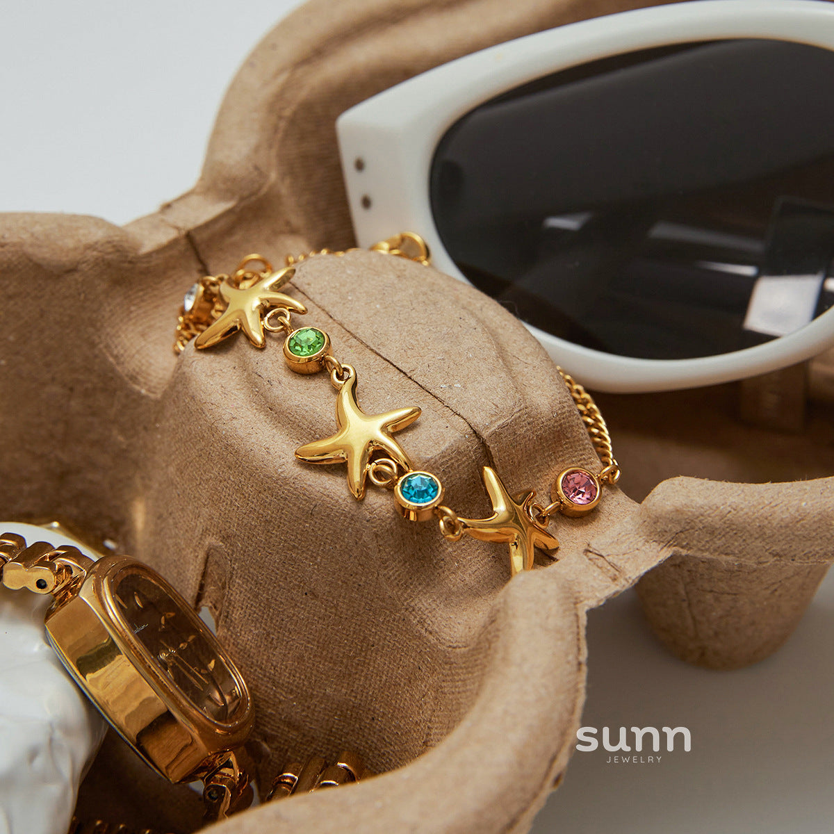 Myleigh Zircon Starfish Bracelet [350CRU7Q]