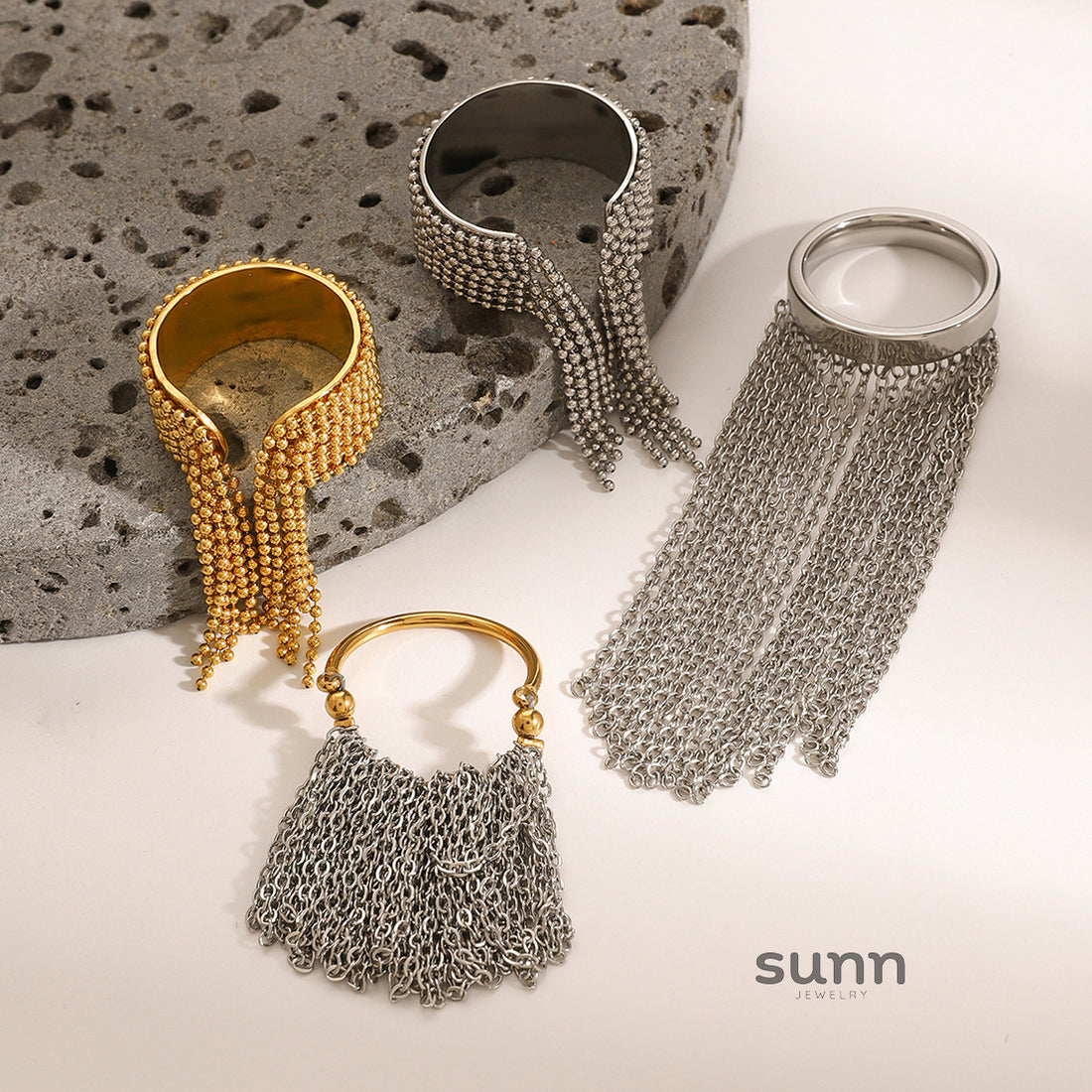 Mylene Tassel Chain Ring [FPV278U3]