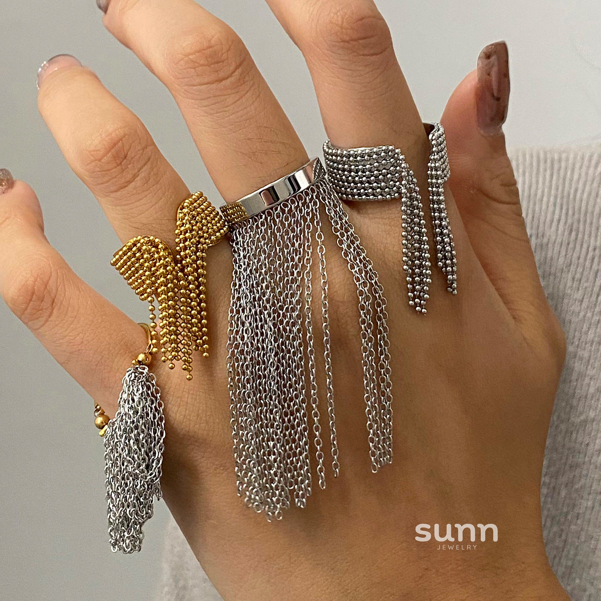 Mylene Tassel Chain Ring [34U16NS9]