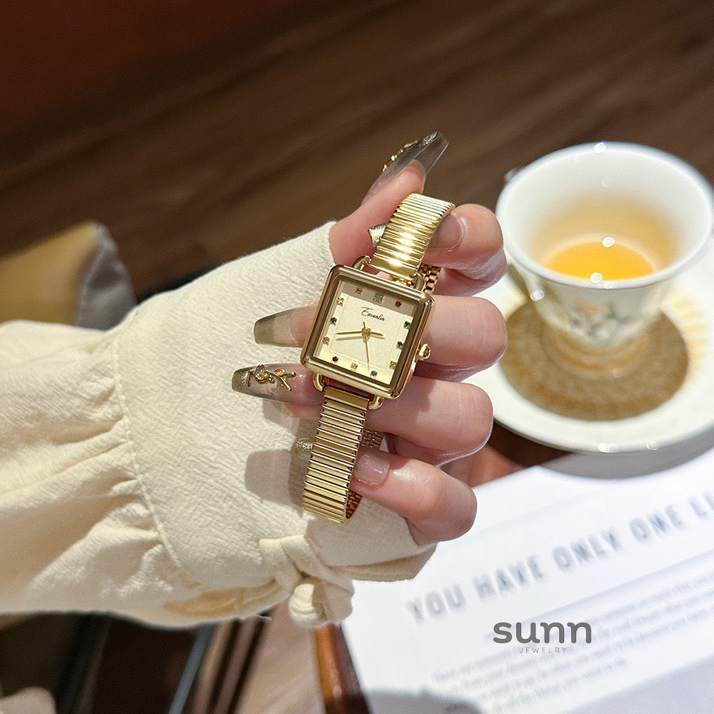Mylie Elegant Square Mesh Watch [SL6HKXWO]