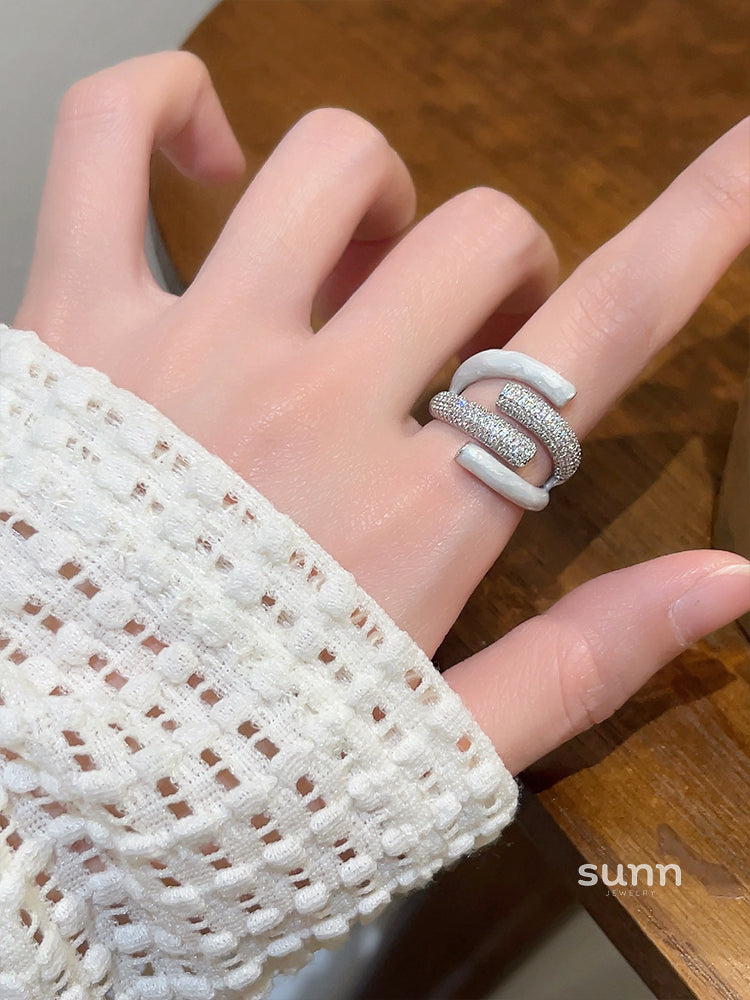 Mylie Layered Enamel Ring [V3WJPLAL]