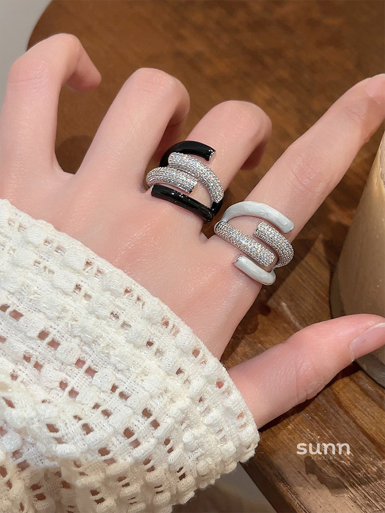 Mylie Layered Enamel Ring [K0F5U7H1]