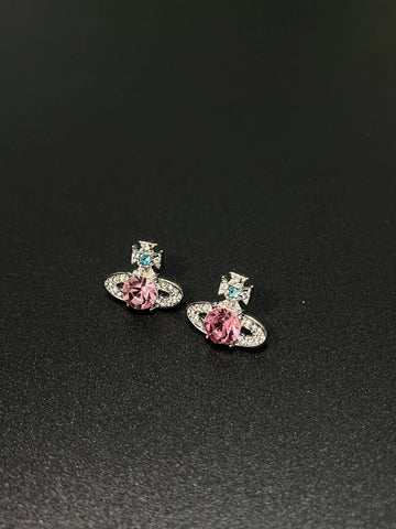 Myonna Saturn Crystal Studs